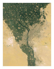 Das Nildelta aus dem Weltraum
